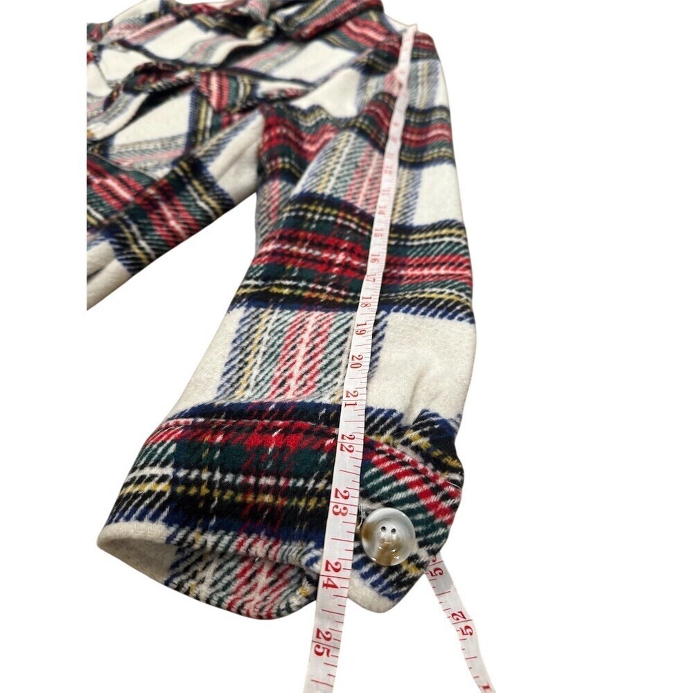 Ellison Shacket Shirt Jacket Womens Size S Red Green White Plaid Tartan - Picture 10 of 10